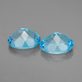  ct natürliche blauer Topas-Edelsteine, Oval Schliff, VVS-VS