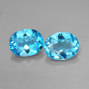  ct natürliche blauer Topas-Edelsteine, Oval Schliff, VVS