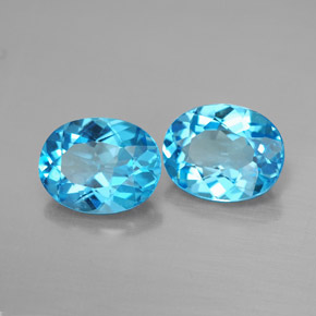  ct natürliche blauer Topas-Edelsteine, Oval Schliff, VVS