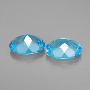  ct natürliche blauer Topas-Edelsteine, Oval Schliff, VVS
