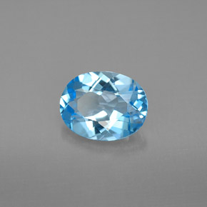 2,05 ctw natürlicher Schweizer Blau Topas, Oval Schliff, VVS