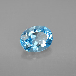 2,38 ctw natürlicher blauer Topas, Oval Schliff, VVS