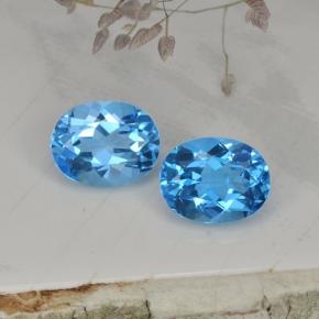 4,93 ct natürliche blauer Topas-Edelsteine, Oval Schliff, VVS