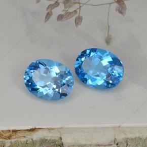4,93 ct natürliche blauer Topas-Edelsteine, Oval Schliff, VVS