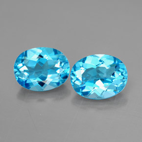  ct natürliche Schweizer Blau Topas-Edelsteine, Oval Schliff, VVS