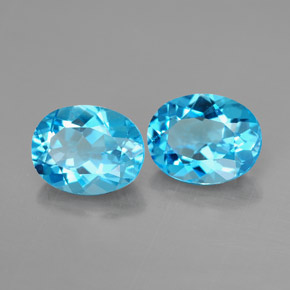  ct natürliche Schweizer Blau Topas-Edelsteine, Oval Schliff, VVS