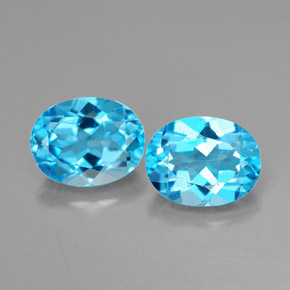  ct natürliche blauer Topas-Edelsteine, Oval Schliff, VVS