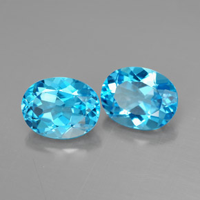  ct natürliche blauer Topas-Edelsteine, Oval Schliff, VVS