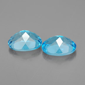  ct natürliche blauer Topas-Edelsteine, Oval Schliff, VVS
