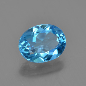2,26 ctw natürlicher blauer Topas, Oval Schliff, VVS