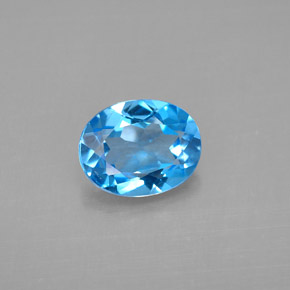 2,13 ctw natürlicher blauer Topas, Oval Schliff, VVS