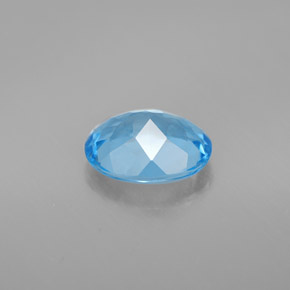 2,16 ctw natürlicher blauer Topas, Oval Schliff, VVS