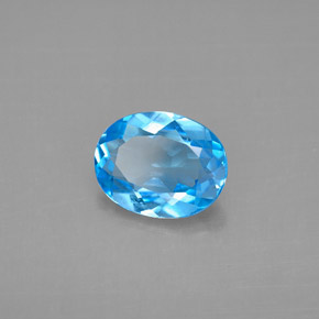 1,91 ctw natürlicher blauer Topas, Oval Schliff, VS