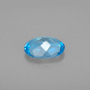 1,91 ctw natürlicher blauer Topas, Oval Schliff, VS