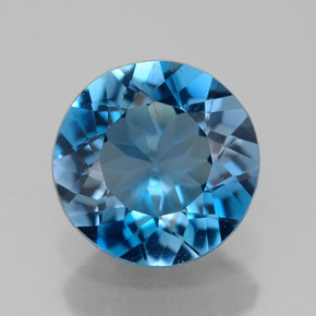 2,58 ctw natürlicher blauer Topas, Rundschliff, VVS
