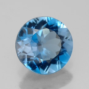 2,58 ctw natürlicher blauer Topas, Rundschliff, VVS