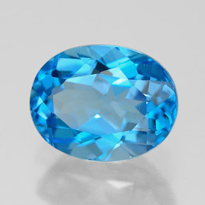 2,57 ctw natürlicher blauer Topas, Oval Schliff, VVS