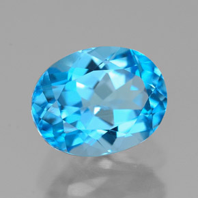 2,66 ctw natürlicher blauer Topas, Oval Schliff, VVS
