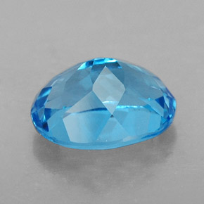 2,54 ctw natürlicher blauer Topas, Oval Schliff, VVS