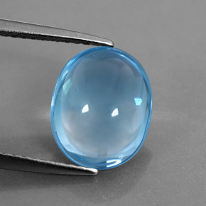 3,80 ctw natürlicher blauer Topas, Oval Schliff, Transparent