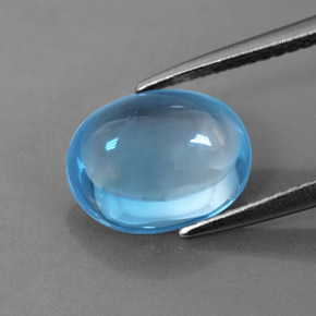 3,80 ctw natürlicher blauer Topas, Oval Schliff, Transparent