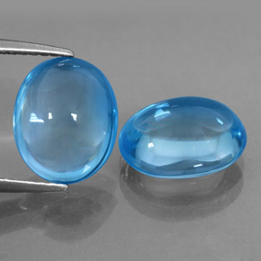  ct natürliche blauer Topas-Edelsteine, Oval Schliff, Transparent