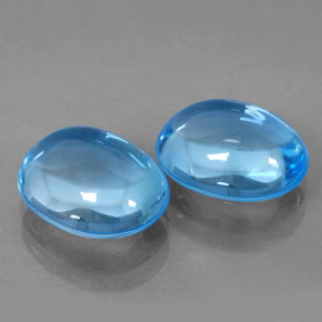  ct natürliche blauer Topas-Edelsteine, Oval Schliff, Transparent