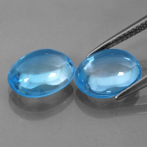  ct natürliche blauer Topas-Edelsteine, Oval Schliff, Transparent