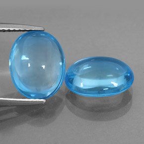  ct natürliche blauer Topas-Edelsteine, Oval Schliff, Transparent