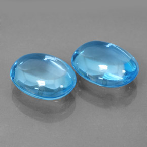  ct natürliche blauer Topas-Edelsteine, Oval Schliff, Transparent