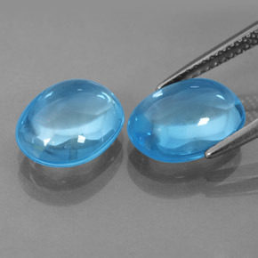  ct natürliche blauer Topas-Edelsteine, Oval Schliff, Transparent