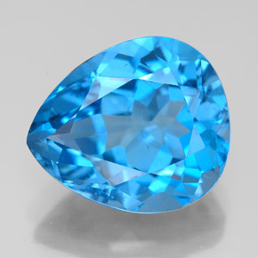 11,24 ctw natürlicher blauer Topas, Birnenform, VS