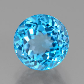 2,90 ctw natürlicher blauer Topas, Rundschliff, VVS