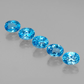  ct natürliche blauer Topas-Edelsteine, Oval Schliff, VVS-VS