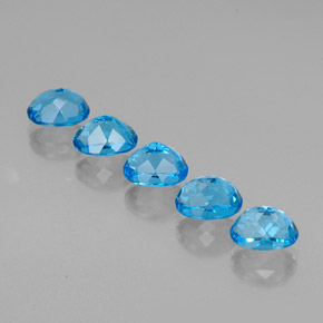  ct natürliche blauer Topas-Edelsteine, Oval Schliff, VVS-VS