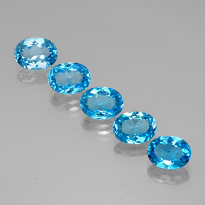  ct natürliche blauer Topas-Edelsteine, Oval Schliff, VVS