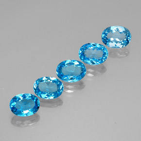  ct natürliche blauer Topas-Edelsteine, Oval Schliff, VVS