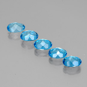  ct natürliche blauer Topas-Edelsteine, Oval Schliff, VVS