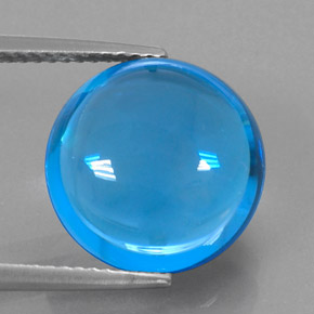 10,97 ctw natürlicher blauer Topas, Rundschliff, Transparent
