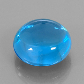 10,97 ctw natürlicher blauer Topas, Rundschliff, Transparent