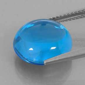 10,97 ctw natürlicher blauer Topas, Rundschliff, Transparent