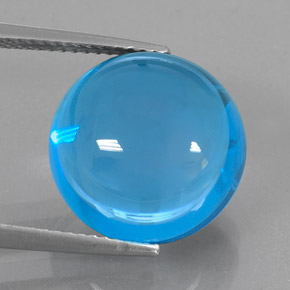 17,02 ctw natürlicher blauer Topas, Rundschliff, Transparent