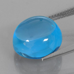 17,02 ctw natürlicher blauer Topas, Rundschliff, Transparent