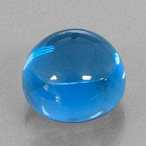 11,09 ctw natürlicher blauer Topas, Rundschliff, Transparent