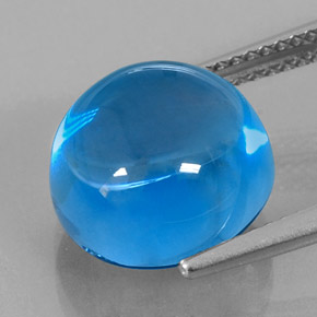 11,09 ctw natürlicher blauer Topas, Rundschliff, Transparent