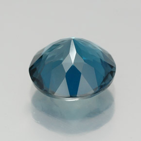 3,11 ctw natürlicher blauer Topas, Rundschliff, VVS