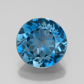 2,75 ctw natürlicher blauer Topas, Rundschliff, VVS