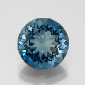 3,08 ctw natürlicher blauer Topas, Rundschliff, VVS