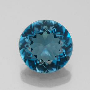2,79 ctw natürlicher blauer Topas, Rundschliff, VVS