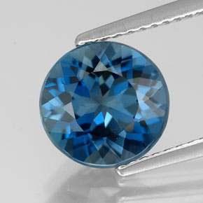 2,93 ctw natürlicher blauer Topas, Rundschliff, VVS